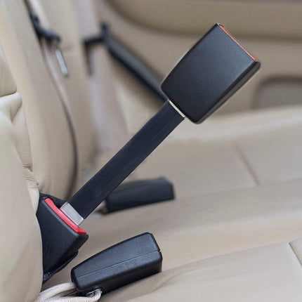 2Pcs Car Seat Belt Extender 9in Buckle Tongue Webbing Extension Safety Belt Auto Belt Clip Lengthening
