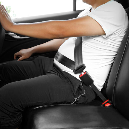 2Pcs Car Seat Belt Extender 9in Buckle Tongue Webbing Extension Safety Belt Auto Belt Clip Lengthening