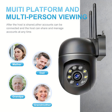 360  Wireless Camera Outdoor WiFi Night Vision Cam HD 1080P Home Security System
