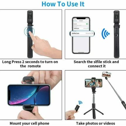 Selfie Stick Tripod Remote Desktop Stand Cell Phone Holder For    US