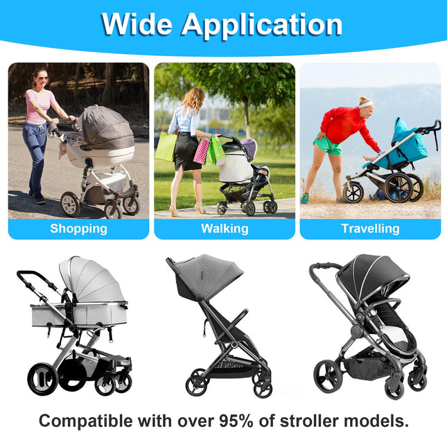 1Pc 2 In 1 Universal Stroller Board Sit & Stand Buggy Wheeled Board Toddler Stroller Attachment With Detachable Seat For 3-7 Years Old