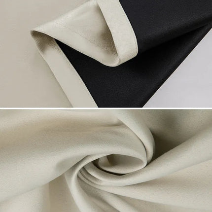 Polyester Grommets Thermal Insulated With Coated Lining 52 In. W X 84 In. L Indoor Blackout Curtains Set Of 2