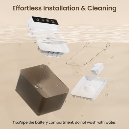 Wireless Charging Battery Driven 304 Stainless Steel Cat Automatic Induction Pet Water Fountain