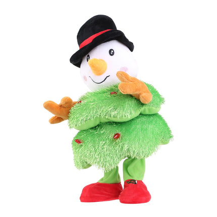 1Pc Penguin Or Elk Or Snowman Electric Dancing Singing Plush Toy Twisting Snowman Toy Talking Interactive Mimicking Funny Songs Wiggly Dance Kid Christmas Gift