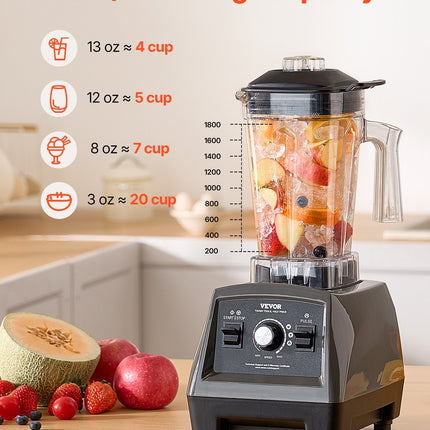 61 Oz 1400W Blender For Smoothies Food Processing Blender For Kitchen