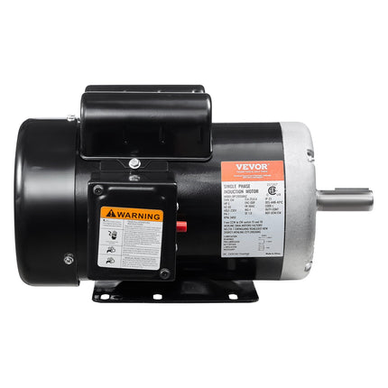 5HP Air Compressor Electric Motor 230V 25A 3450RPM 56Hz Frame CW CCW Rotation