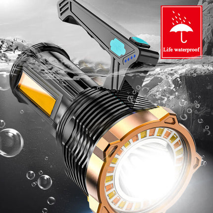 LED Torch USB Rechargeable COB Flashlight Spotlight Camping Light Most Powerful Work Light