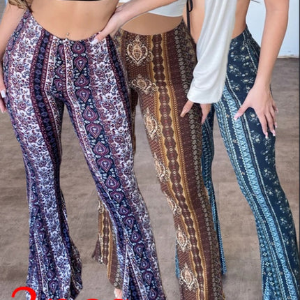 High Elastic Tight Pants Slim Sexy Print Trousers Womens Clothing