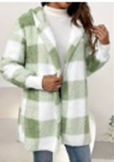 Loose Plaid Sweater Cardigan
