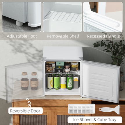 1.1 Cu.Ft Countertop Mini Freezer, Compact Upright Freezer with Removable Shelves, White