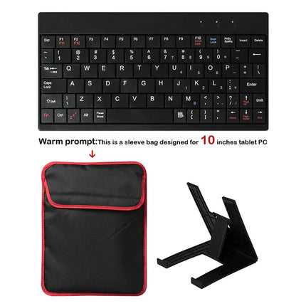 Tablet PC Sleeve Bag Case Stand For Tablet Under 10in With USB Mini Keyboard Two Layer Pockets