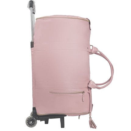 Large Capacity Trolley Travel Bag, Portable Folding Fitness Bag