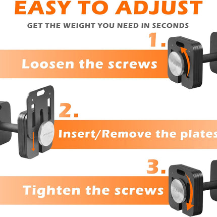 Adjustable Dumbbell 9 In 1 Free Weights For Multiweight Options Quick-Lock Adjustable Dumbbell Sets With Anti-Slip Steel Handle For Full-Body Home Gym Workouts