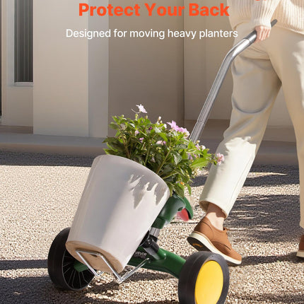 Garden Pot Mover Heavy Duty Potted Plant Mover Dolly With Adjustable Handle