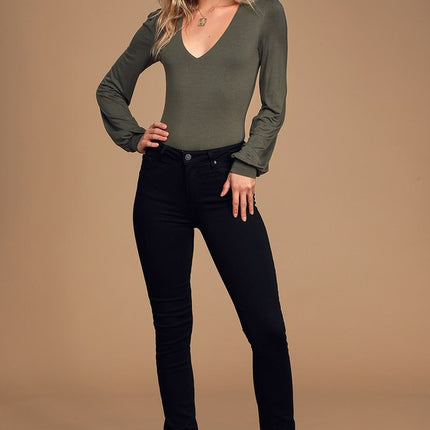 V-neck Balloon Sleeve Tights
