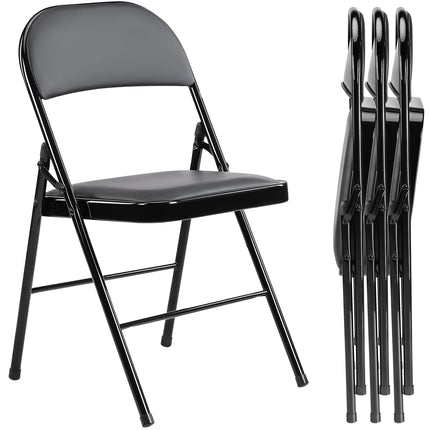 Leather Upholstered Folding Chair