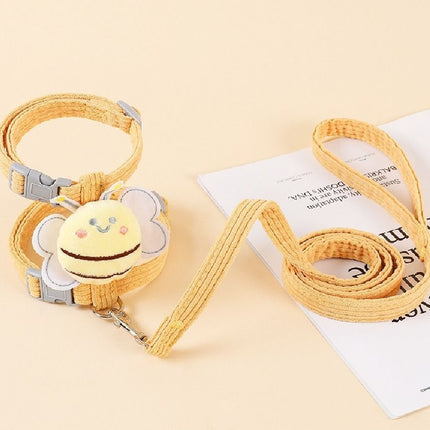 Small Cat Harness Wing Shaped Decorative Walking Vest Traction Rope Set