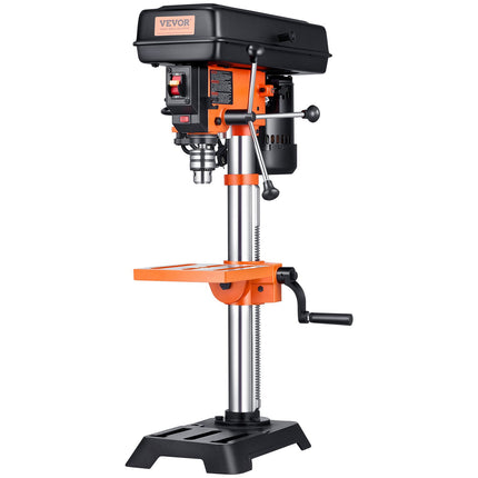 10'' 5-Speed Benchtop Drill Press Cast Iron Drill Press 3.2A 610-2800RPM