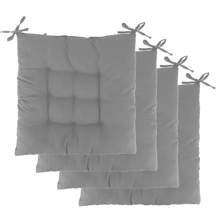 4Pcs Chair Cushion Pads Pillow Soft Tie On Square Sitting Mats For Home Office Car Sitting Travel Standard