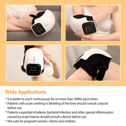 1Pc Electric Rechargeable Knee Massager Infrared Heat Pain Relief Therapy Knee Brace Wrap With Air Pressure Kneading Timer Temperature Adjustment