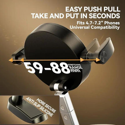 Upgraded Wireless Magnetic 360 Degree Rotating Adjustable Folding Car Phone Holder Strong Suction Power Is Suitable For Magsafe And All Smartphones