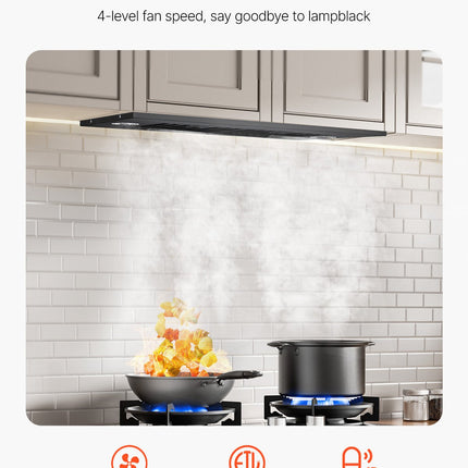 30in Built-in Range Hood Insert Vent Hood 800CFM Gesture & Touch Control