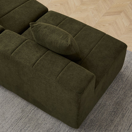 Chenille Curved Sectional Sofa With 4 Pillows,Curved Symmetrical Modular Semi Circular Sofa Sectional For Bedroom, Living Room, Office For Leisure Or Nap, Reading Room, And Lobby