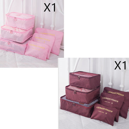6 PCS Travel Storage Bag Set for Clothes Tidy Organizer