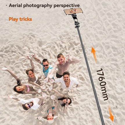Selfie Stick Tripod With Fill Light, Extendable Phone Stand With Wireless Remote, Universal Compatible For Smartphones, Portable For Travel & Video Recording