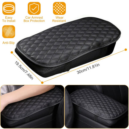 Car Armrest Pad Cover PU Leather Auto Center Console Seat Box Cover Protector Car Accessories Armrest Cushion Pad
