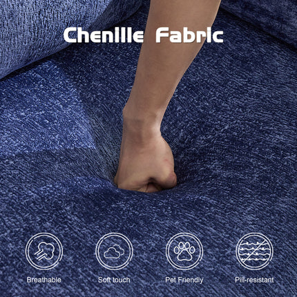 Compression Sofa,Convertible Floor Sofa Bed With Fixed-Shape Frame,Single Seater Boneless Modular Sectional Sofa,No Assembly Required,Chenille Fabric,for Living Room Bedroom,Dark Blue