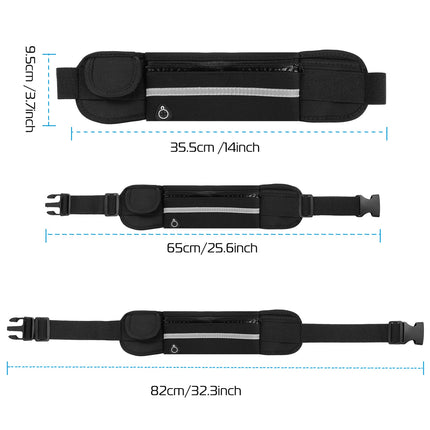 1Pc Sports Waist Bag Running Belt Pack Waterproof Adjustable Waist Pouch