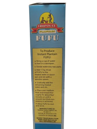 Tropiway Instant Plantain fufu Autentic 24 oz, (680g)