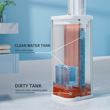 Separates Dirty Water Mop, Flat Mop And Bucket For Home With  Extra Refills, Stainless Steel Mop And Bucket With Wringer