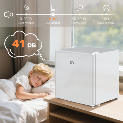 1.1 Cu.Ft Countertop Mini Freezer, Compact Upright Freezer with Removable Shelves, White