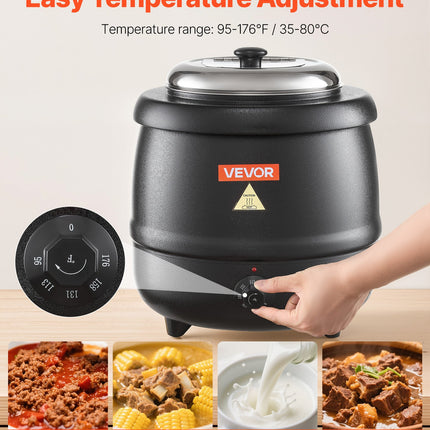 Commercial Soup Warmer Soup Station With 10Qt Pot Soup Kettle Warmer