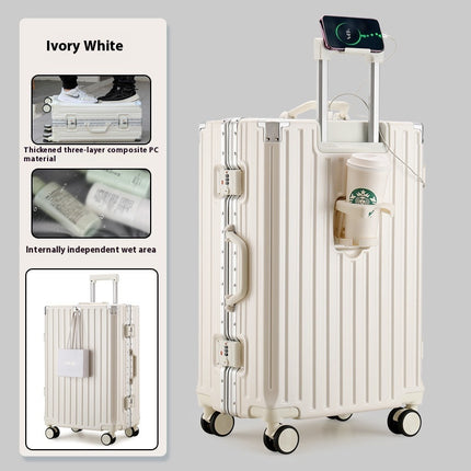 Large Capacity Travel Aluminum Frame Password Luggage