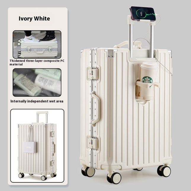 Large Capacity Travel Aluminum Frame Password Luggage