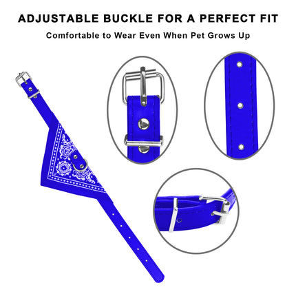1Pc Adjustable Bandana Leather Pet Collar Triangle Scarf