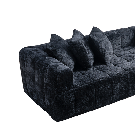 107.9 Cloud Modular Sectional Sofa Couch With L-Shape Chaise,Modern Minimalist Upholstered Couches For Living Room Bedroom,Deep Seat Corner Couch,No Assembly Required
