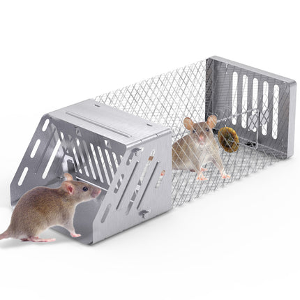 1Pc Automatic Continuous Rat Trap Single Door Mouse Cage Humane Live Animal Trap Cage Indoor Outdoor For Small Rodents Mice Voles