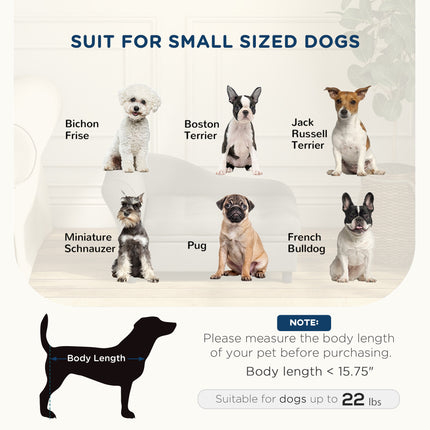 Pet Sofa Dog Sofa for Small Dogs with Storage, Gray