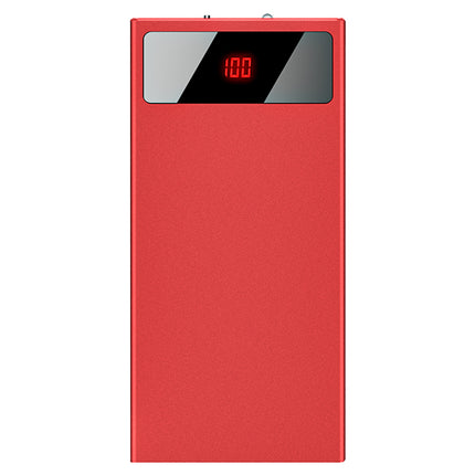1Pc 20000mAh Power Bank Ultra-thin Phone Charger Dual USB Port Flashlight Battery Remain Display