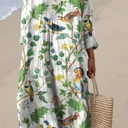 Women's Comfortable Loose Printed Long Dress