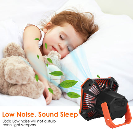 Portable Camping Lantern Fan Battery Powered Hanging Fan USB Rechargeable Tent Fan With 4 Light Modes 3 Wind Modes Emergency Power Bank Remote Control Hanging Hook