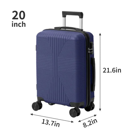 Non-TSA Customs Lock 4-in-1 PP Trolley Case, 16in, 20in, 24in, 28in PP, Navy Blue