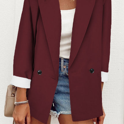 Temperament Slim Jacket Fashion Business Single Breasted Long Sleeve Casual Suit Top Clothing