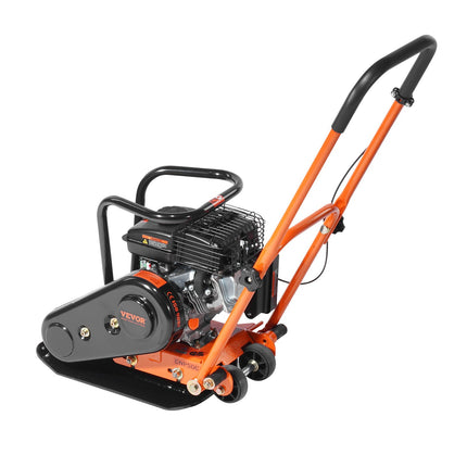 78.5CC Gas Engine 5,250 VPM, 1,920 Lbs Force Vibratory Compaction Tamper With 18.7 X 11.8 Inch Plate For Walkways, Patios, Asphalts, Paver Landscaping