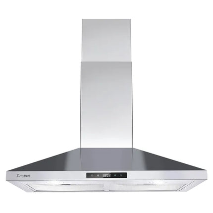 30 Inch Range Hood Wall Mounted 450 CFM Touch Panel Kitchen Stainless Steel Vented