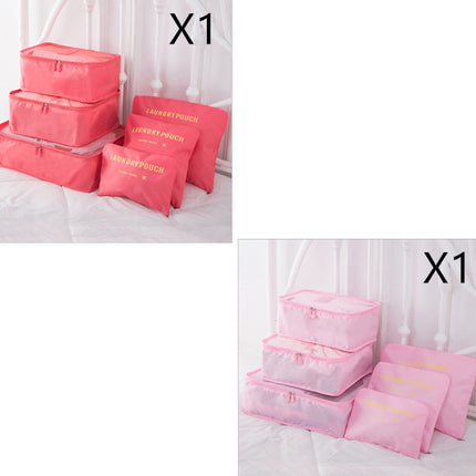6 PCS Travel Storage Bag Set for Clothes Tidy Organizer